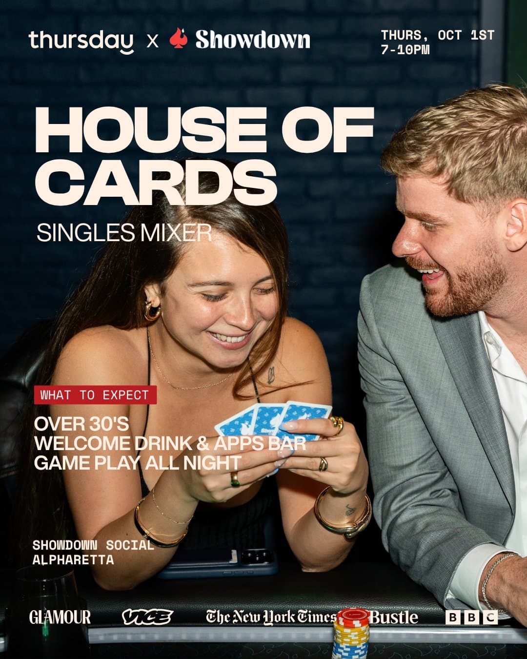House of Cards Singles Mixer at Showdown Social